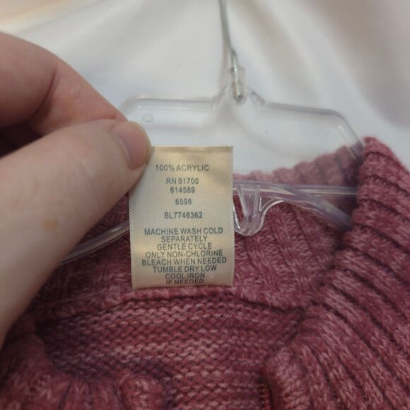 Blair Womens Large Red Full Zip Mock Neck Acrylic Sleeveless Sweater Vest - Picture 5 of 7